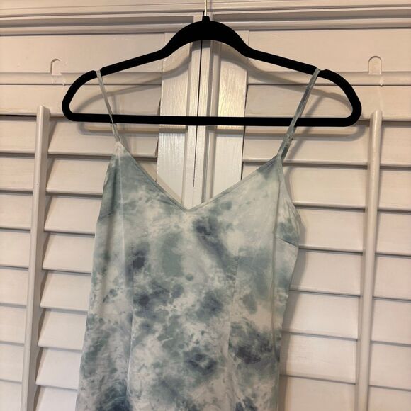 Abercrombie &‎ Fitch Blue And Green Tie Dye Midi Slip Dress Size XS Petite - Picture 3 of 7